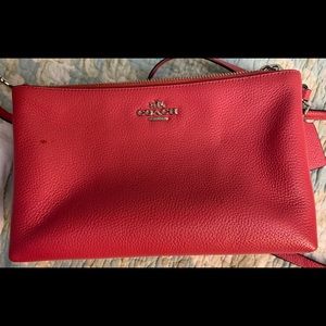 COACH 3 POCKET ROSE CROSSBODY NICE!!